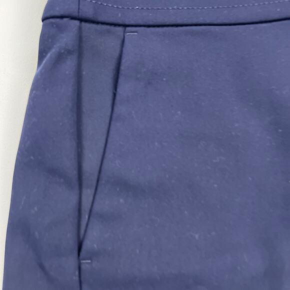 LOFT High Waist Navy Blue Dress Shorts Triple Button Zip Fly 4" Inseam Size 12 - Picture 7 of 12